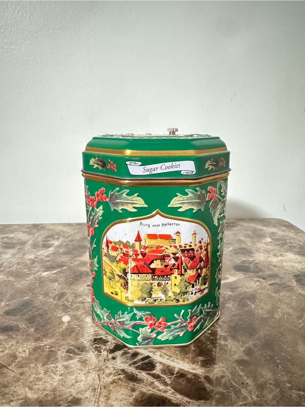 Vintage German Lambertz Musical Christmas Cookie Tin | Sugar Cookies - Picture 7 of 12